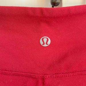 Red Lululemon Capris